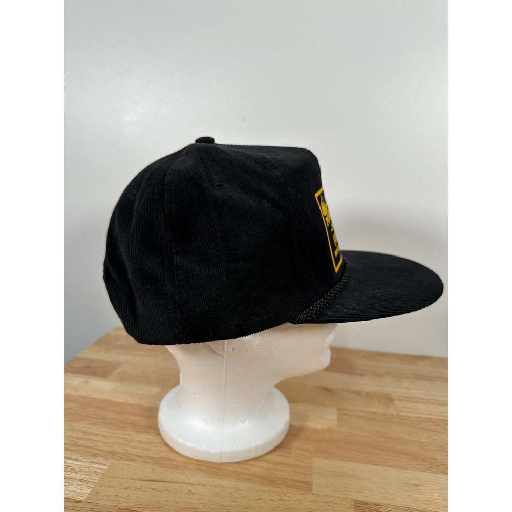Vintage Star City Digard Power Tongs Black Corduroy Trucker Hat Workwear OSFM - Picture 4 of 8